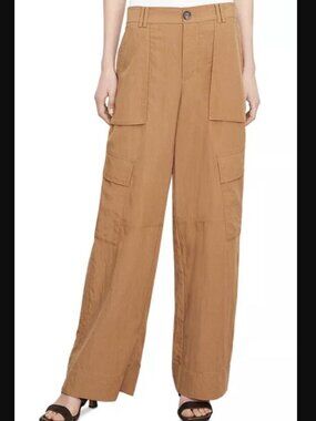 Vince Wide-Leg Tencel Cargo Pants 16 NWOT